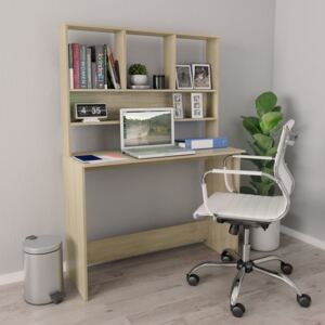 VidaXL Desk with Shelves Sonoma Oak 110x45x157 cm Chipboard