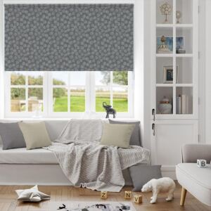 Linda Barker Ursulas Vine Cotton Blackout Roller Blind Silver