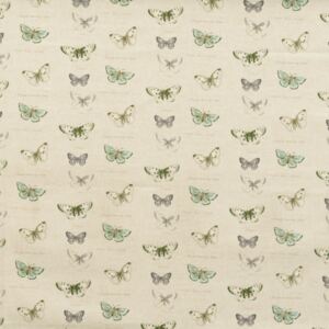 Butterflies Curtain Fabric Linen