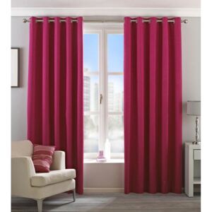 Eclipse Ready Made Lined Eyelet Curtains Pink