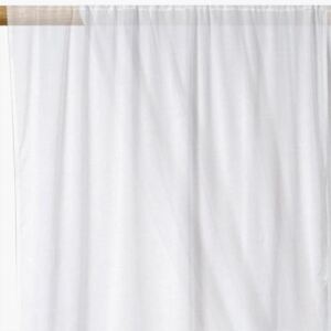 Charlotte Voile Curtain Fabric White