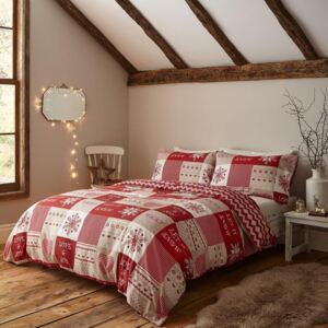 Catherine Lansfield Let It Snow Bedding Set Red