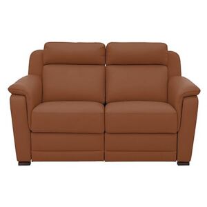Nicoletti - Matera 2 Seater Leather Power Recliner Sofa with Pad Arms - Brown