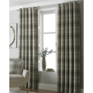 Aviemore Ready Made Lined Eyelet Curtains Natural