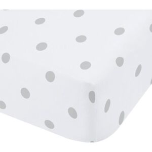 Catherine Lansfield Dotty Brushed Cotton Fitted Sheet Grey