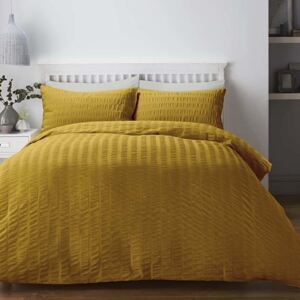 Seersucker Bedding Set Ochre