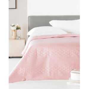 Matt Satin Bedspread Pink