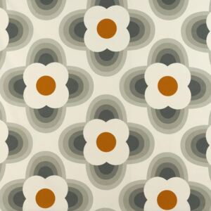 Orla Kiely - Striped Petal Curtain Fabric Orange