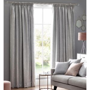 Metro Ready Made Lined Curtains Silver