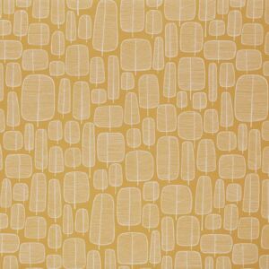 Little Trees Curtain Fabric Yellow