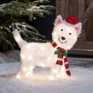 LED Westie Outdoor Christmas Figure