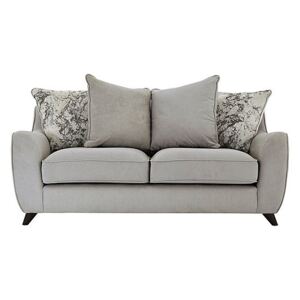 Carrara 2 Seater Pillow Back Fabric Sofa - Grey