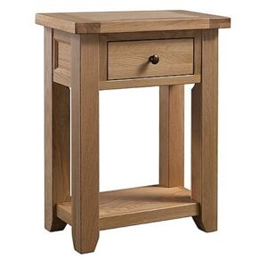 Furnitureland - California Solid Oak Small Console Table - Brown