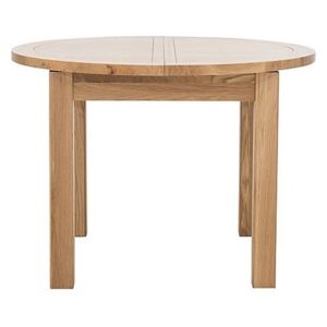 Furnitureland - California Round Solid Oak Extending Dining Table - Brown