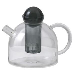Still Teapot - / 1,25 L - Verre soufflé bouche by Ferm Living Black/Transparent