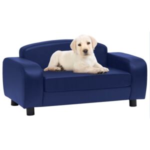 VidaXL Dog Sofa Blue 80x50x40 cm Faux Leather