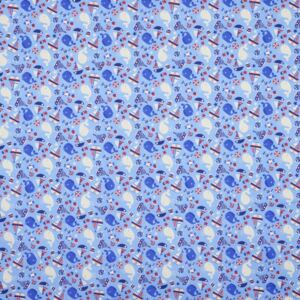 Nautilus Curtain Fabric Bleu