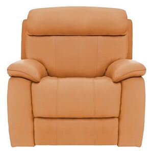 Moreno Leather Manual Recliner Armchair - Yellow- World of Leather