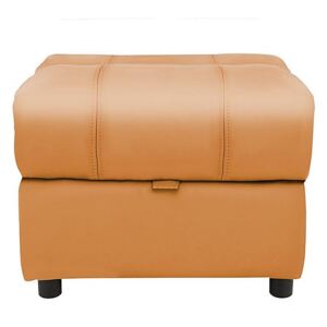 Moreno Leather Storage Footstool - Yellow- World of Leather