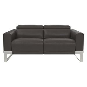 Nicoletti - Azione 2.5 Seater Leather Sofa with Ratchet Headrest - Black
