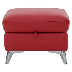 Galaxy Storage Footstool - Red- World of Leather