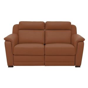 Nicoletti - Matera 2.5 Seater Leather Power Recliner Sofa with Pad Arms - Brown