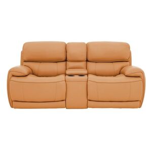 Relax Station Rocco 2 Seater Leather Power Rocker Sofa with Cupholders and Power Headrests - Yellow- World of Leather