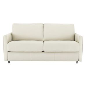 Nicoletti - Alcova 2.5 Seater Leather Sofa Bed with Slim Arms - White