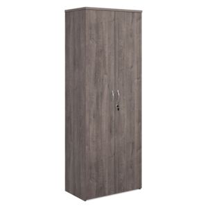 All Grey Oak Cupboard, 5 Shelf - 80wx47dx214h (cm)