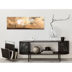 Canvas Print Abstract: Fluttering Balloons (1 Part) Narrow