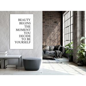 Canvas Print Quotes: Decide to Be Yourself (1 Part) Vertical