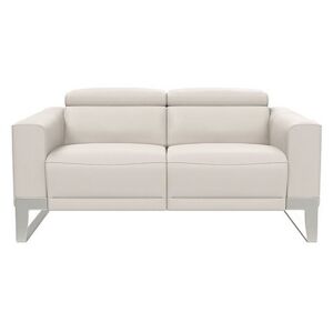 Nicoletti - Azione 2 Seater Leather Sofa with Ratchet Headrest - White