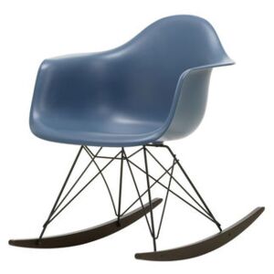 RAR - Eames Plastic Armchair Rocking chair - / (1950) - Black legs & dark wood by Vitra Blue