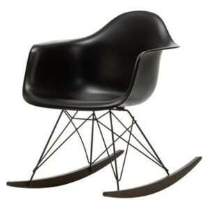 RAR - Eames Plastic Armchair Rocking chair - / (1950) - Black legs & dark wood by Vitra Black