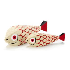 Wooden Dolls - Mother Fish & Child Decoration - / By Alexander Girard, 1952 by Vitra Red