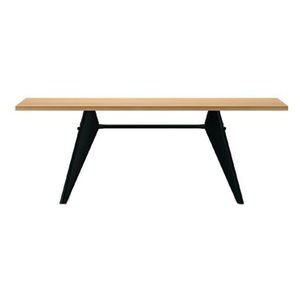 EM Table Rectangular table - / 200 x 90 cm - By Jean Prouvé, 1950 by Vitra Natural wood