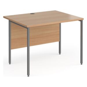 Value Line Classic+ Rectangular H-Leg Desk (Graphite Leg), 100wx80dx73h (cm), Beech