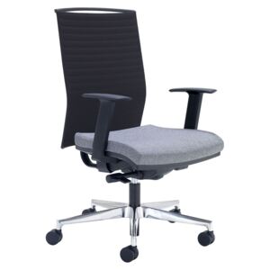 Riviera High Back Operator Chair With Black Backrest, Aluminium/Lifetime