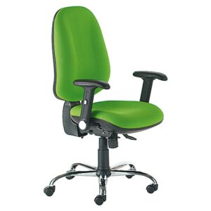 Bradford Extra High Back Synchro Operator Chair With Inflatable Lumbar, Black/Event