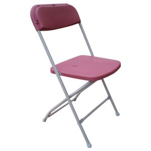 Pack Of 10 Bunche Plastic Folding Chairs, Burgundy