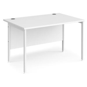 Value Line Deluxe H-Leg Rectangular Desk (White Legs), 120wx80dx73h (cm), White