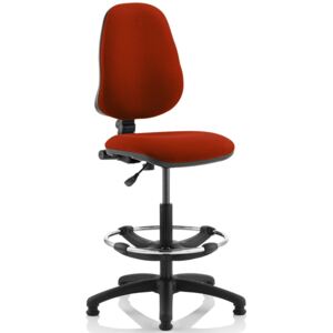 Lunar 1 Lever Draughtsman Chair (No Arms), Tabasco Red