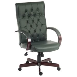 Warwick Leather Faced Executive Chair (Green)