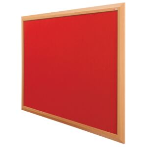 Eco Friendly Premier Noticeboards With Beech Frame, Red