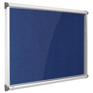 Resist-A-Flame Shield Eco Colour Aluminium Framed Showcase, Blue