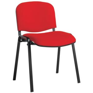 Pack Of 4 Black Frame Conference Chairs, Red