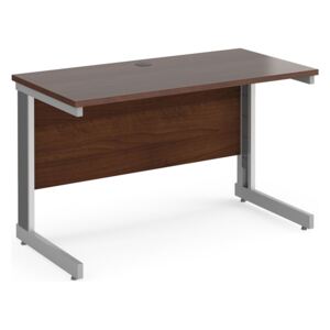 Tully Deluxe Narrow Rectangular Desk, 120wx60dx73h (cm), Walnut