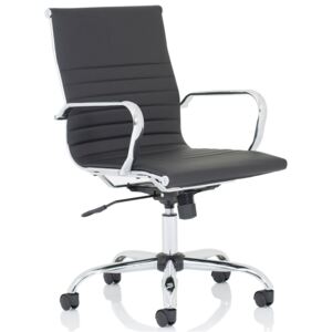 Besos Medium Back Bonded Leather Executive Chair (Black)