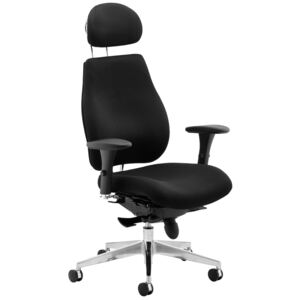 Praktikos Plus Posture Operator Chair With Headrest, Black