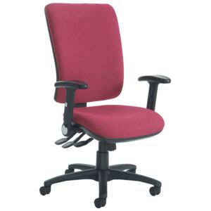 Polnoon Extra High Back Operator Chair With Folding Arms, Scuba
